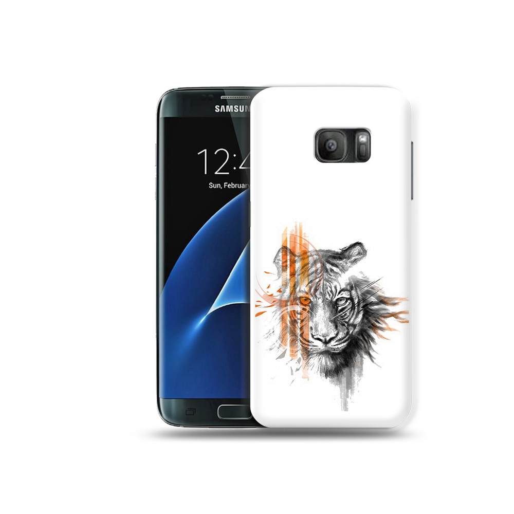 

Чехол MyPads Tocco для Samsung Galaxy S7 огненный тигр, Прозрачный, Tocco