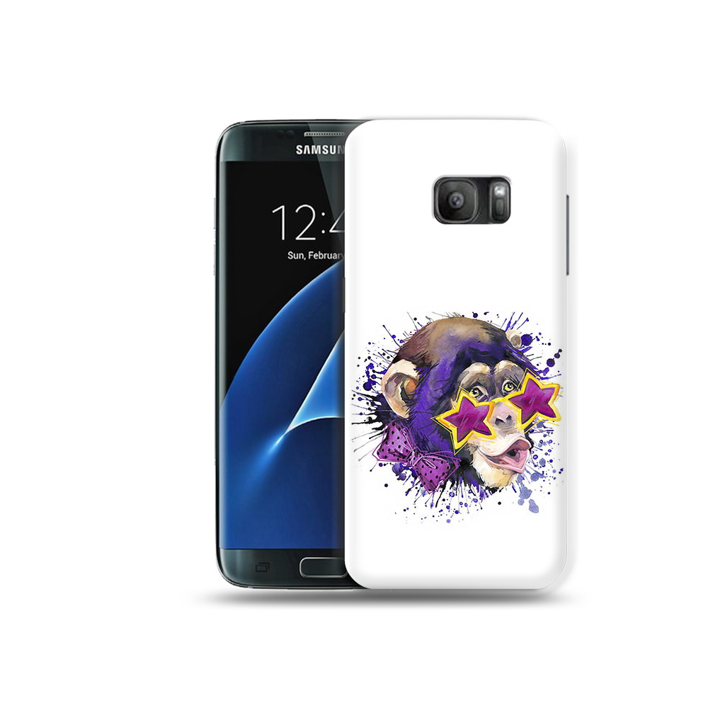 

Чехол MyPads Tocco для Samsung Galaxy S7 обезьяна в очках, Прозрачный, Tocco
