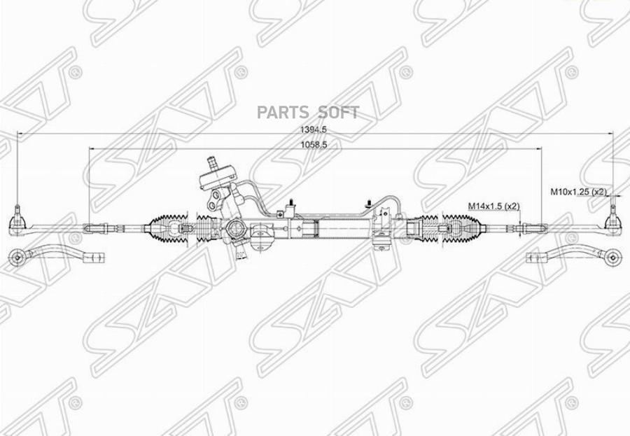 

Рейка Рулевая Kia Rio/Hyundai Solaris 11- Lhd Sat арт. ST-57700-4L000