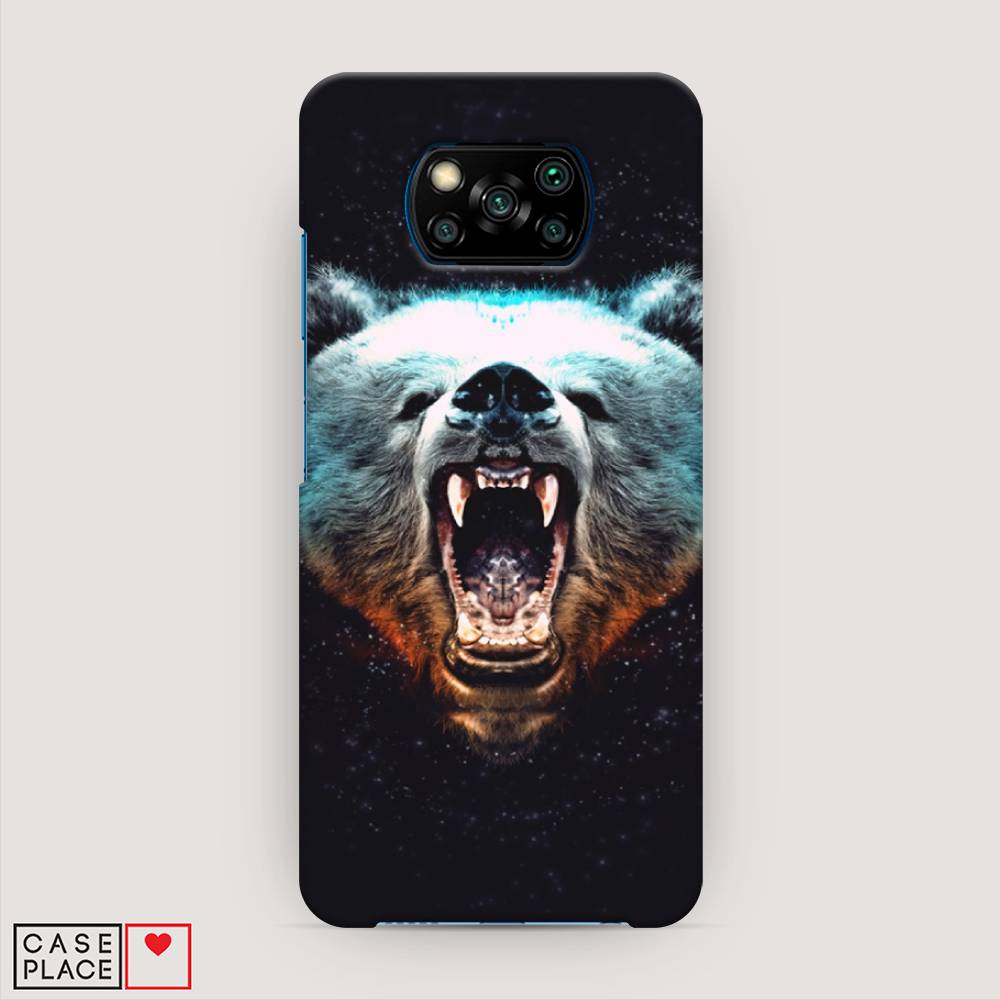 

Пластиковый чехол "Медведь" на Xiaomi Poco X3 NFC, 39220-1