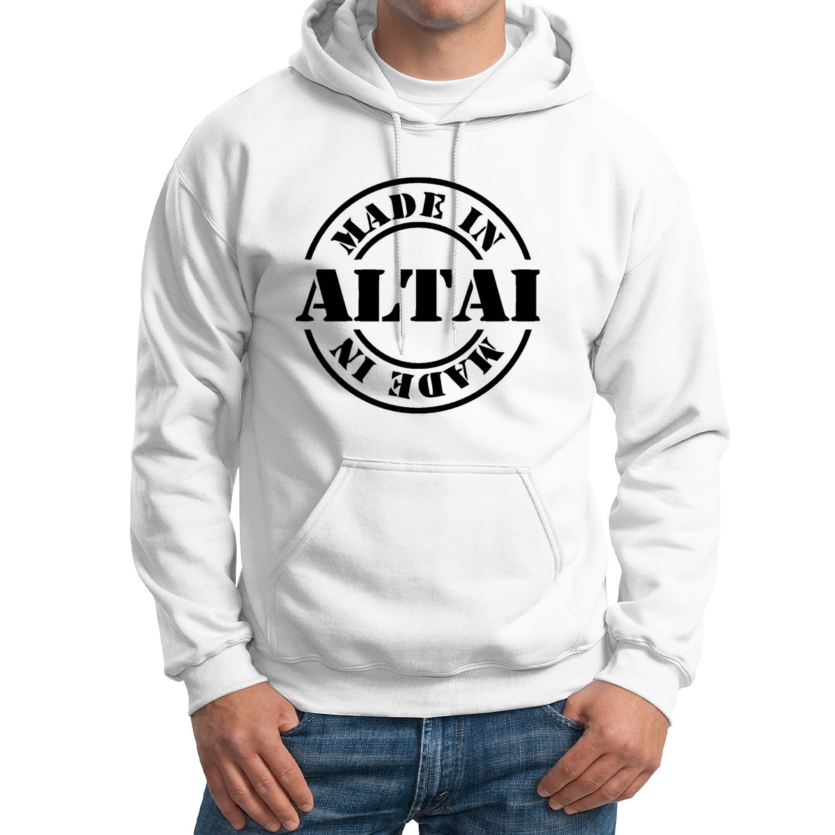 

Худи унисекс CoolPodarok made in Altai сделанно на алтае белое 60 RU, M0113106