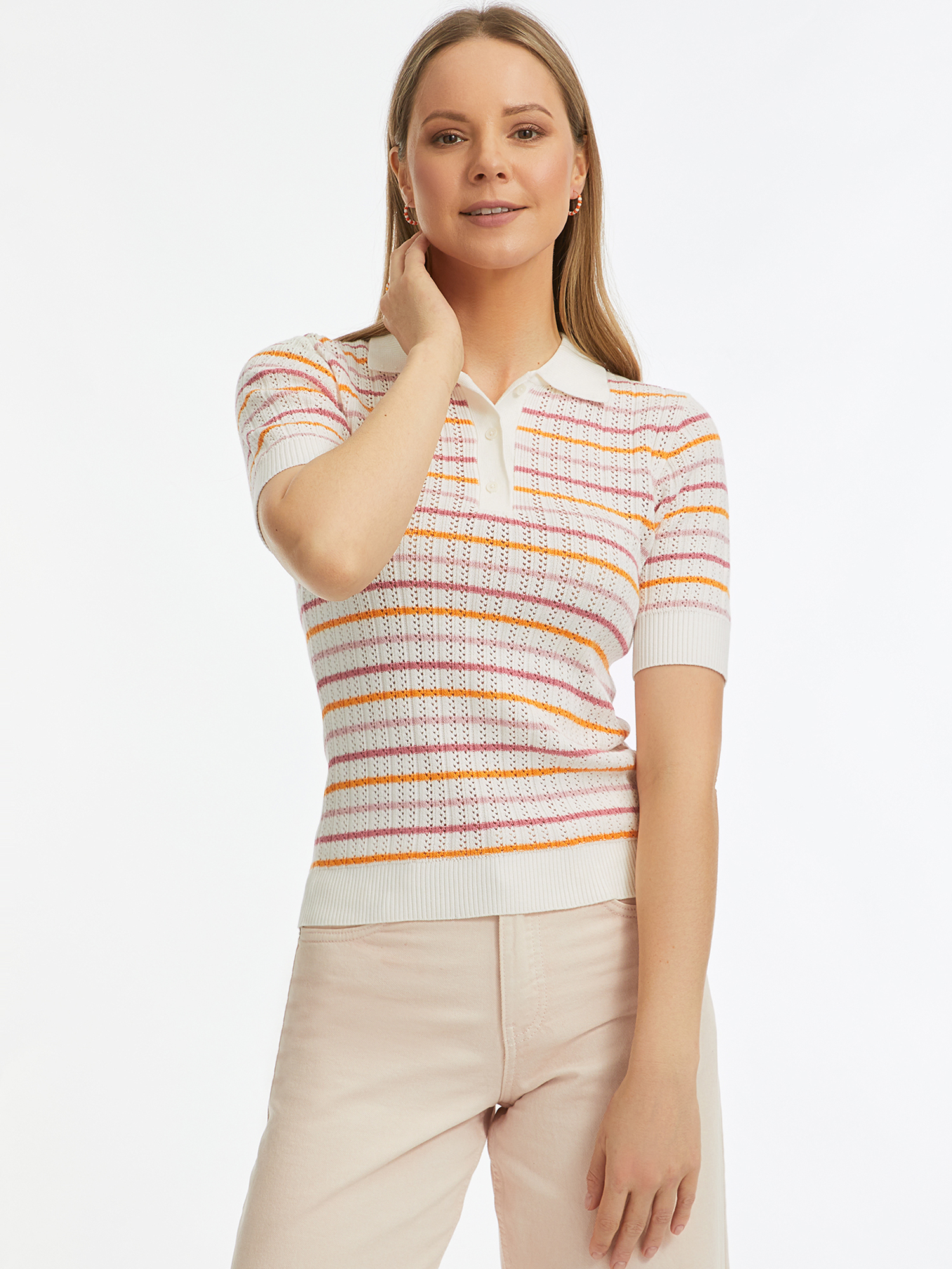 

Джемпер женский oodji 63812705 белый XL, Разноцветный, 63812705