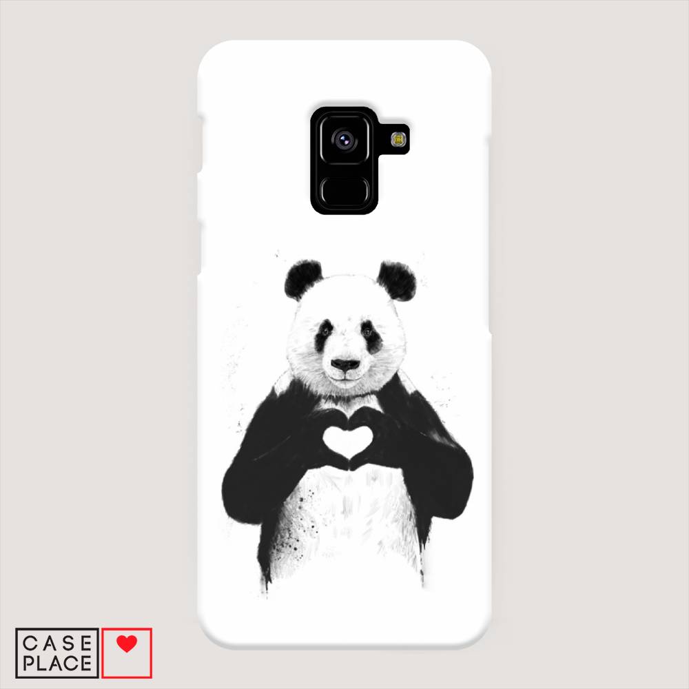 

Пластиковый чехол "Панда love" на Samsung Galaxy A8 2018, 25420-7