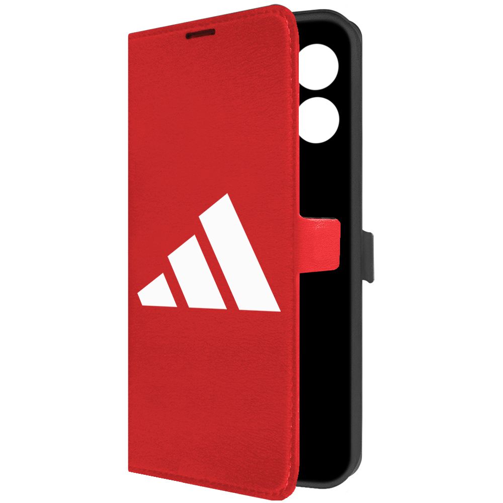 

Чехол-книжка Krutoff Eco Book для Infinix Hot 30 Adidas красный