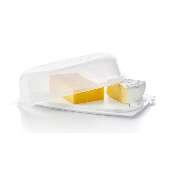 Контейнер Tupperware Сырница для сыра с дышащей мембраной прямоугольная белая