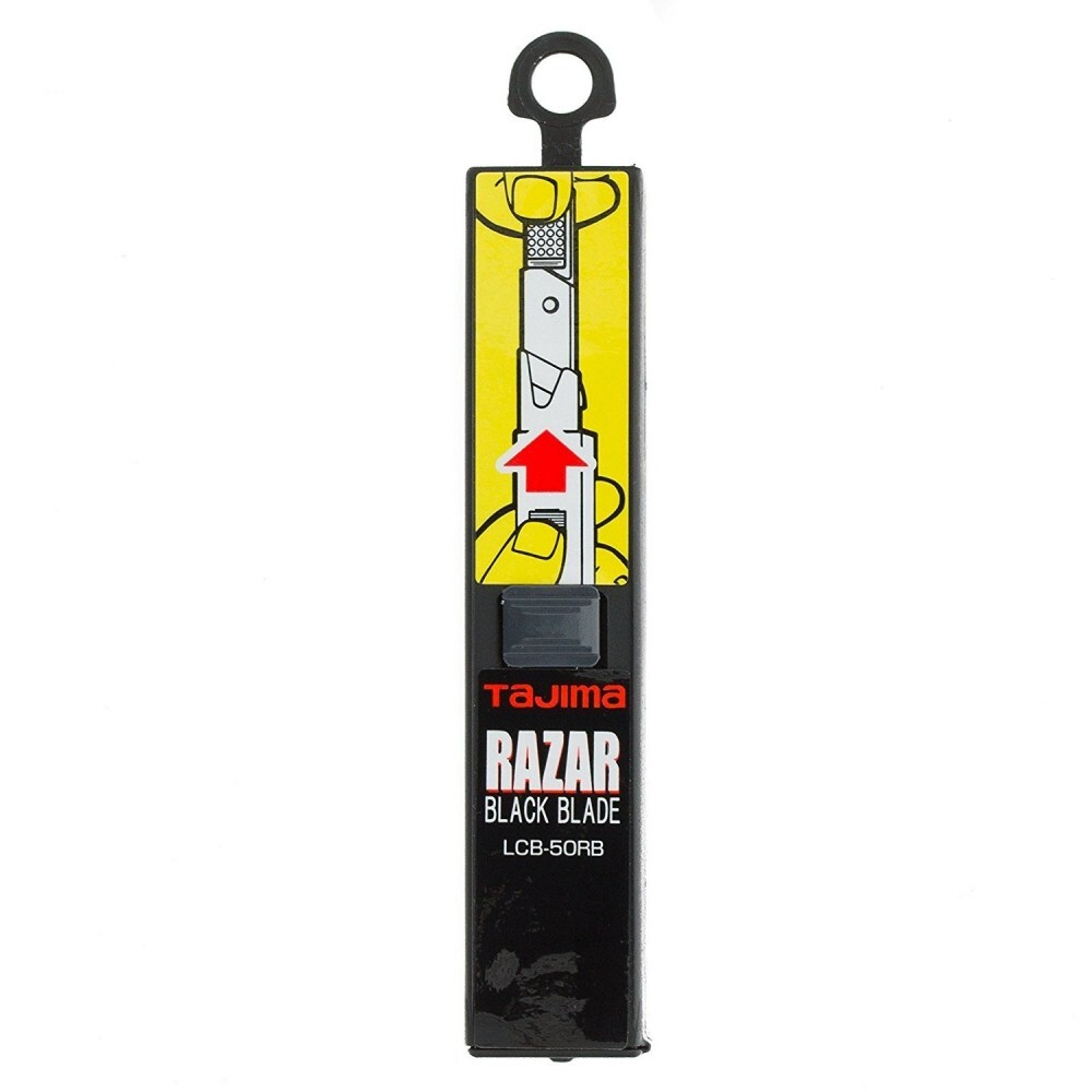 Лезвия сменные для ножа TAJIMA RAZAR BLACK LCB-50RB 18мм обламывающиеся с покрытием (10шт)