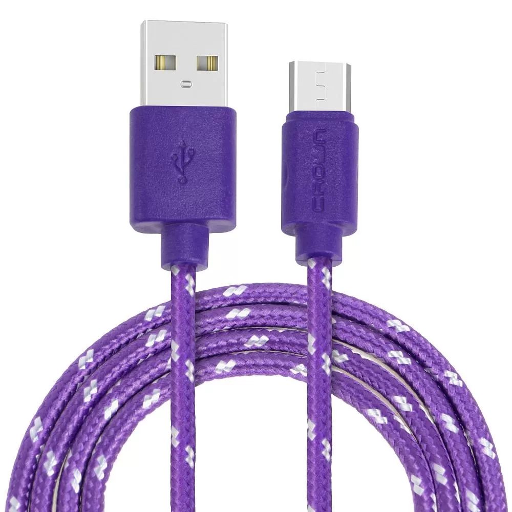 Кабель CROWN USB - microUSB CMCU-3042M (CM000002152) фиолетовый