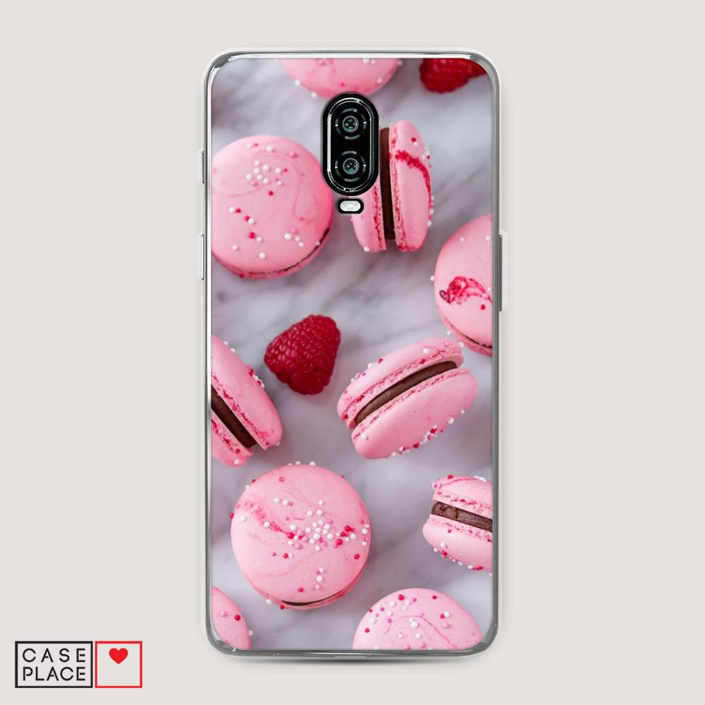 

Чехол Awog на Oneplus 6T / ВанПлас 6T "Макарони с малиной", Серый;розовый, 150650-10