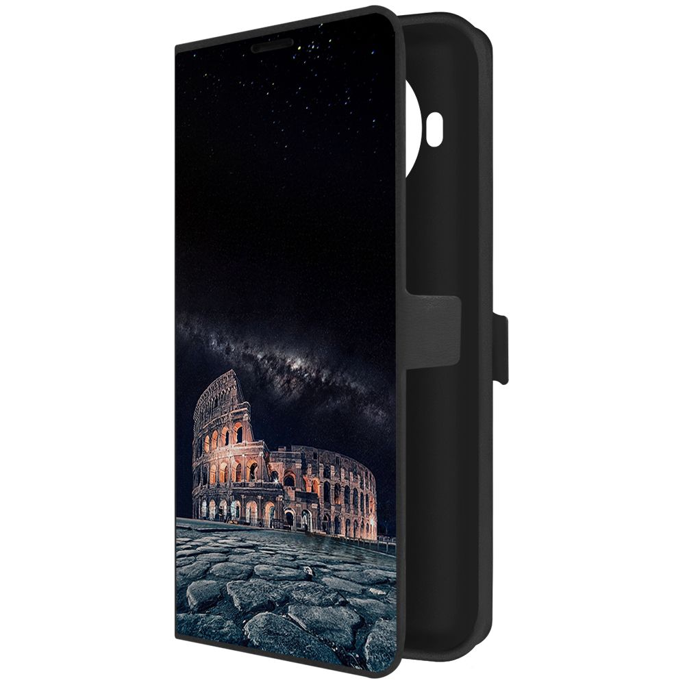 

Чехол-книжка Krutoff Eco Book для Xiaomi Mi 10T Lite Италия, Колизей (черный)