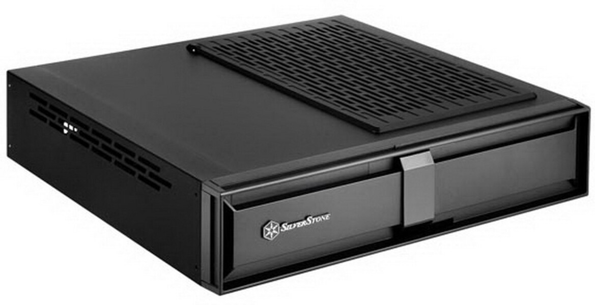 Корпус компьютерный Silverstone SST-ML08B Milo Slim HTPC (G410ML08B000020) черный