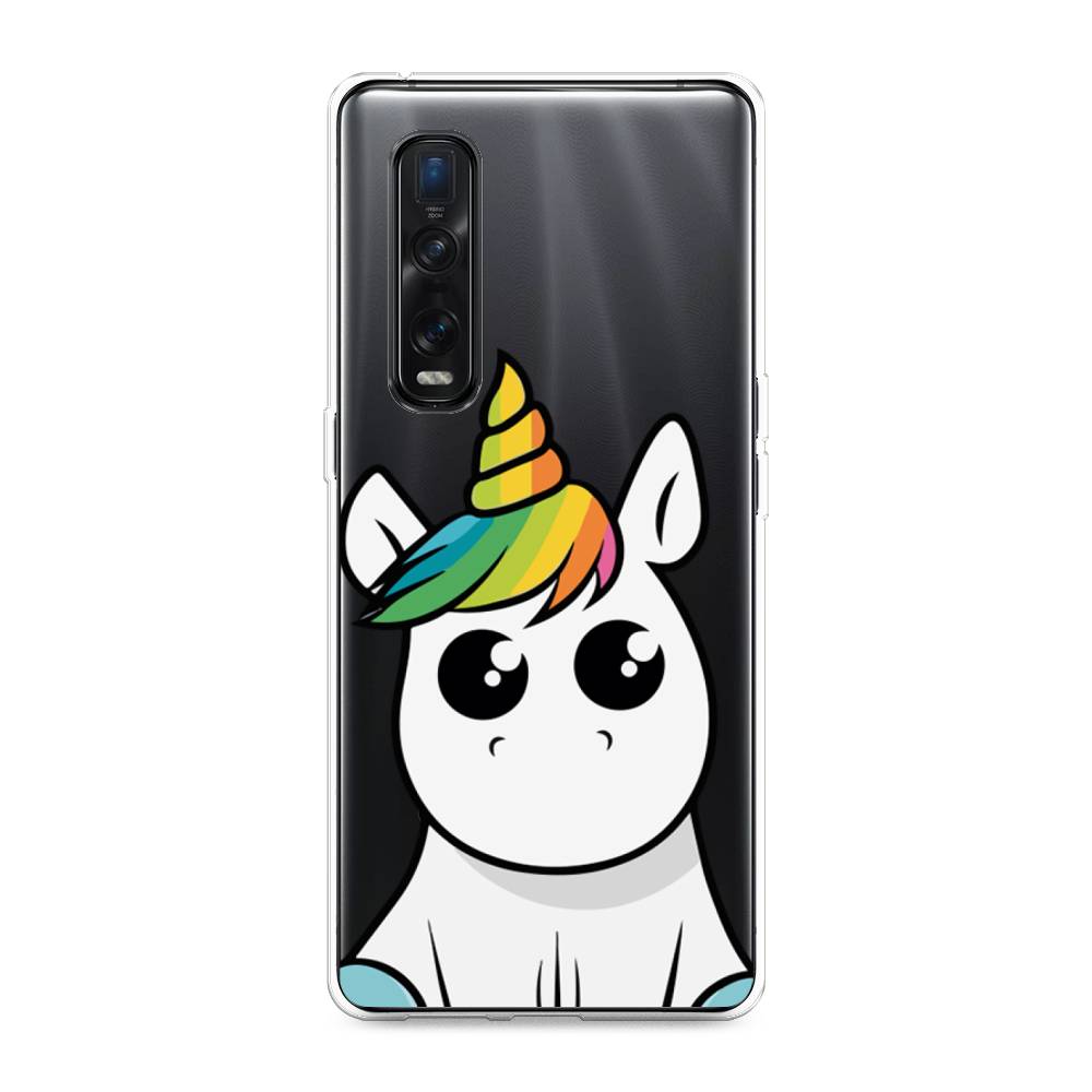 

Силиконовый чехол "Глазастый единорог" на Oppo Find X2 Pro, Глазастый единорог