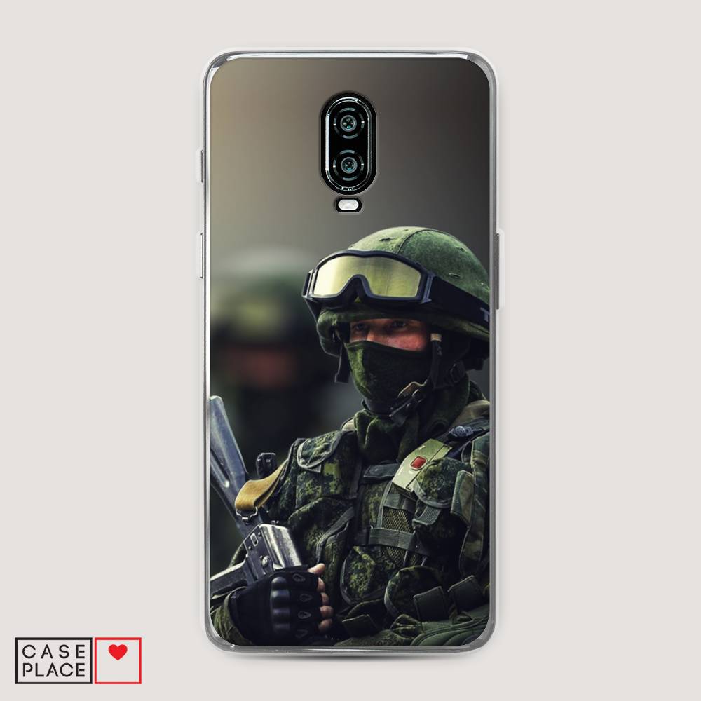 

Чехол Awog на Oneplus 6T / ВанПлас 6T "Солдат", Зеленый;серый, 150650-5