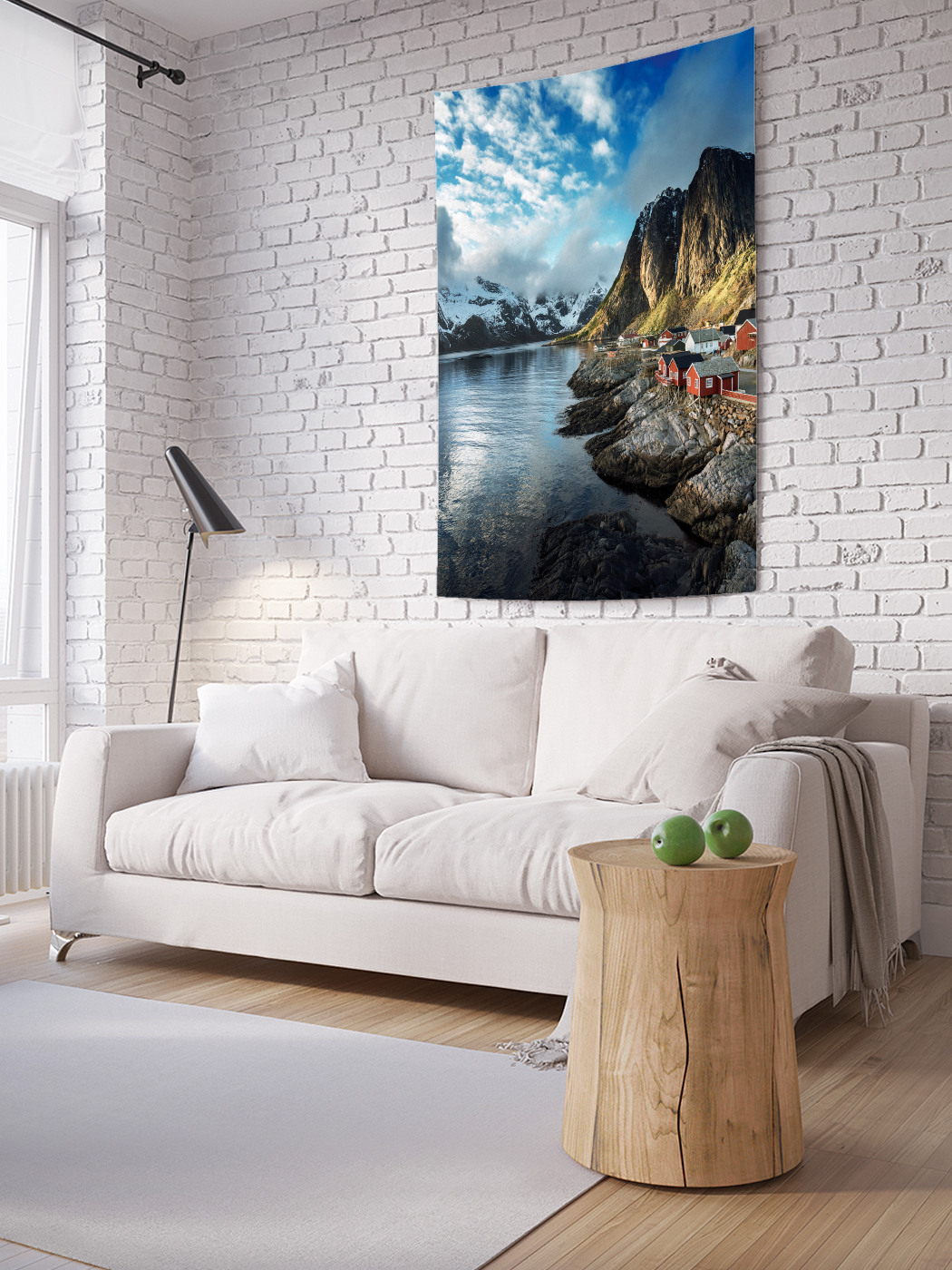 

Вертикальное фотопанно на стену JoyArty Зима за рекой 100x150 см, Зима за рекой