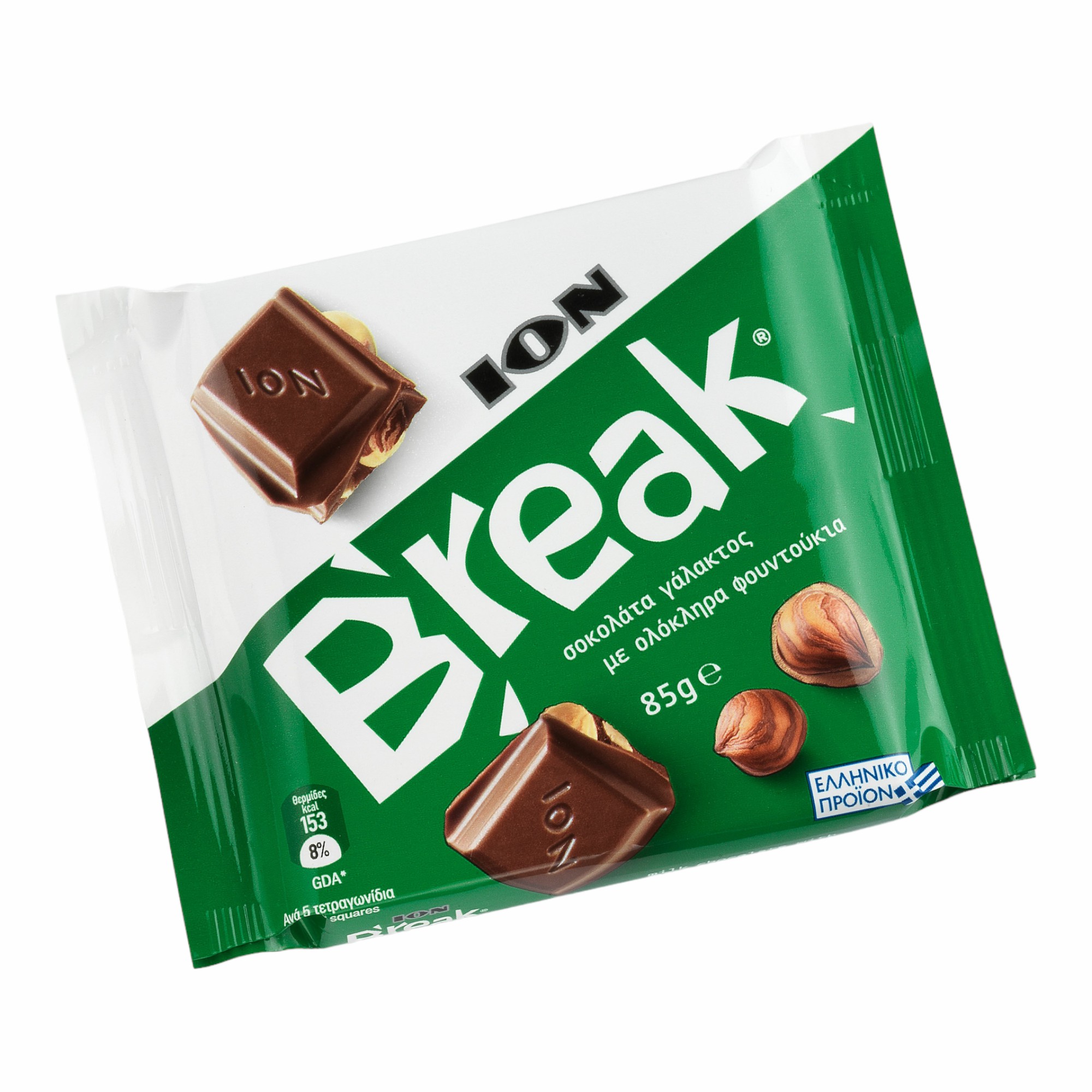 Шоколад ION Break молочный с фундуком 85 г