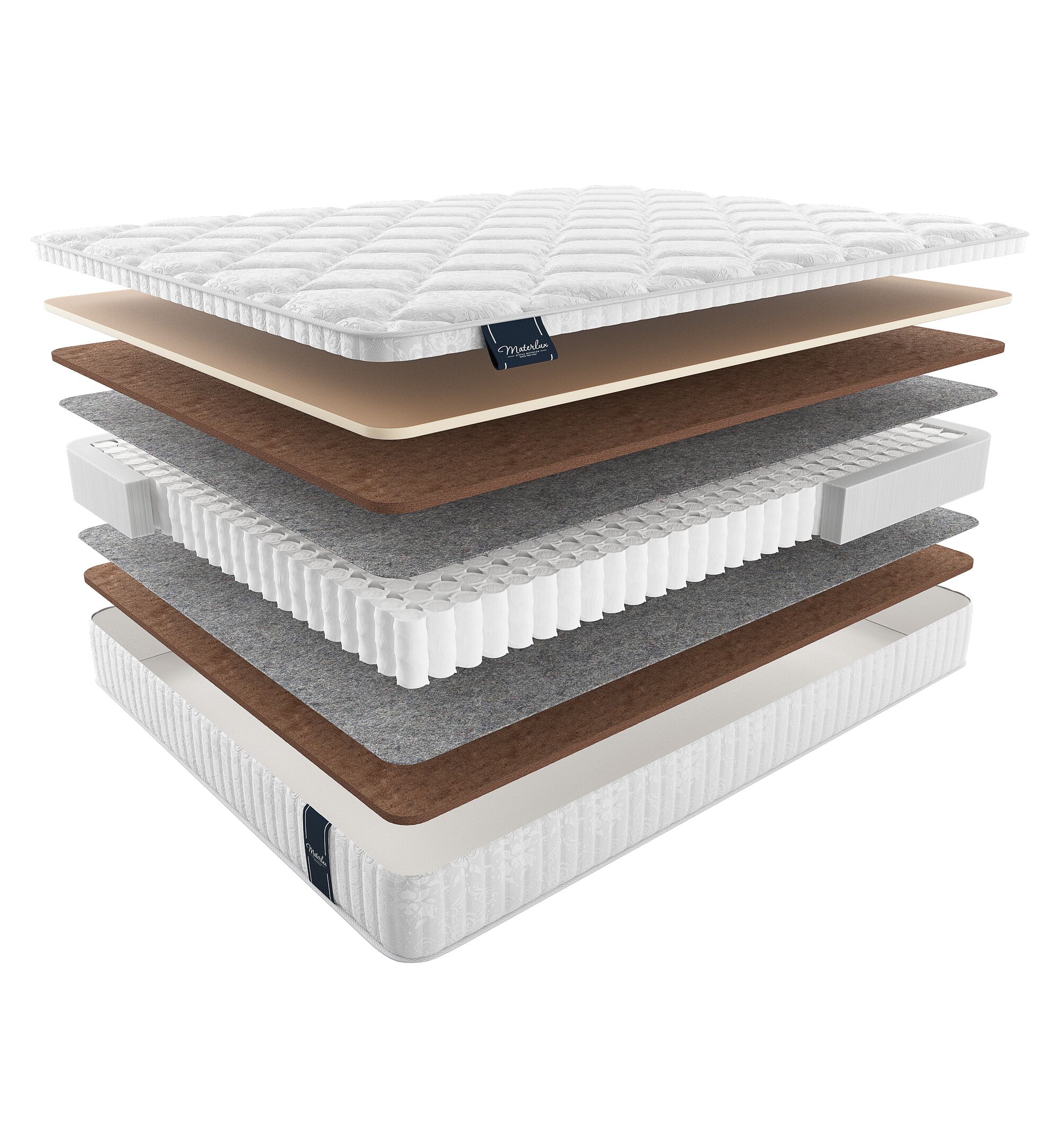 

Матрас Materlux Voyage Ambra 205х200, Бежевый;белый;серый;серебристый, Ambra