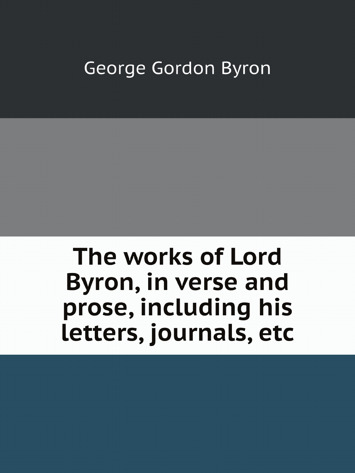 

The works of Lord Byron, in verse and prose, including his letters, journals, etc