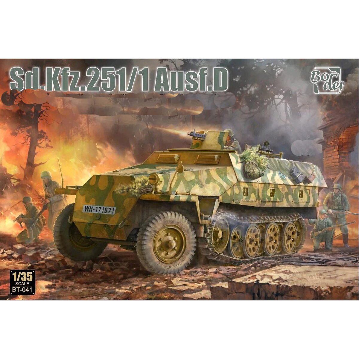 

Бронетранспортёр Border Model 1/35 Sd Kfz 251 1 Ausf D BT-041