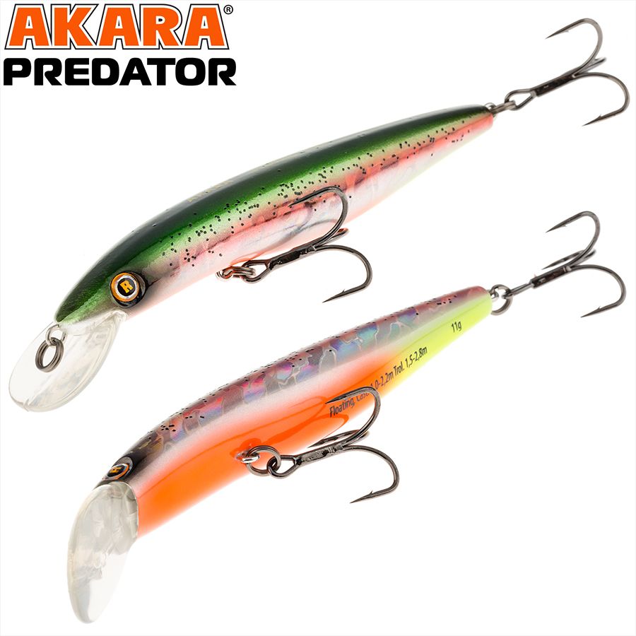 

Воблер Akara Predator 125F 21гр 3/4 oz 5,0 in A208, Разноцветный, Predator
