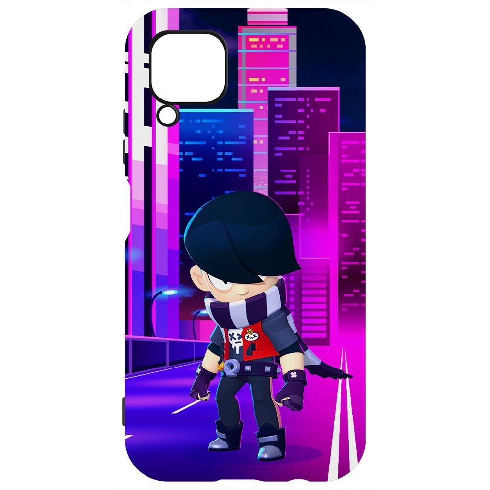 

Чехол-накладка Krutoff Софт Кейс Brawl Stars - Эдгар для Huawei P40 Lite черный