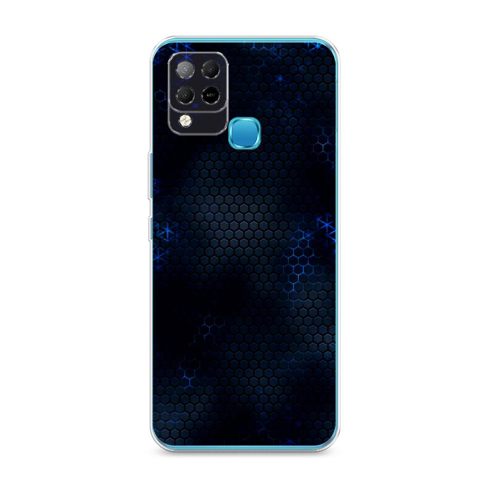 фото Чехол awog "фон соты синие" для infinix hot 10s