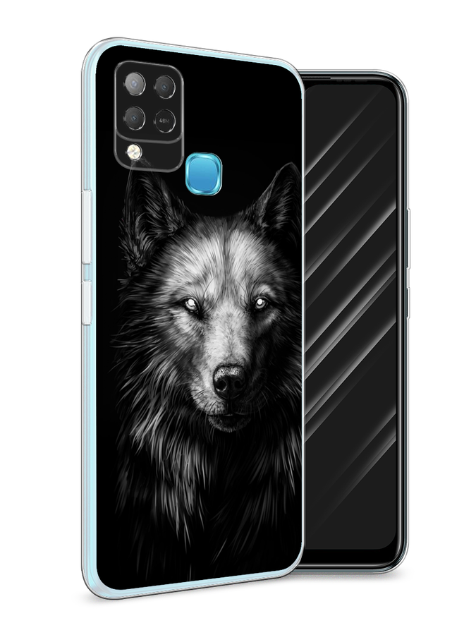 

Чехол Awog на Infinix HOT 10S "Волк черно белый", Разноцветный, 3100250-1