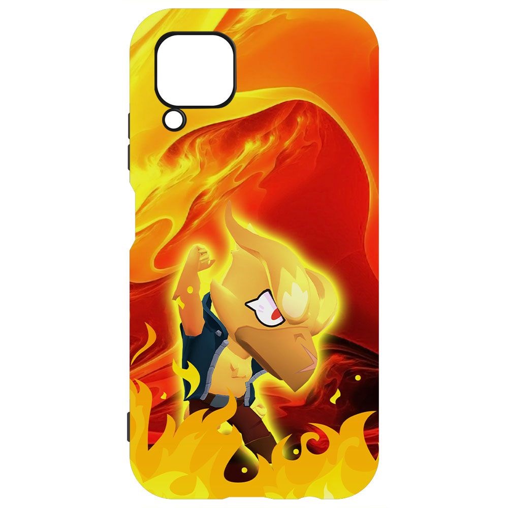 

Чехол-накладка Krutoff Софт Кейс Brawl Stars - Ворон-Феникс для Huawei P40 Lite черный