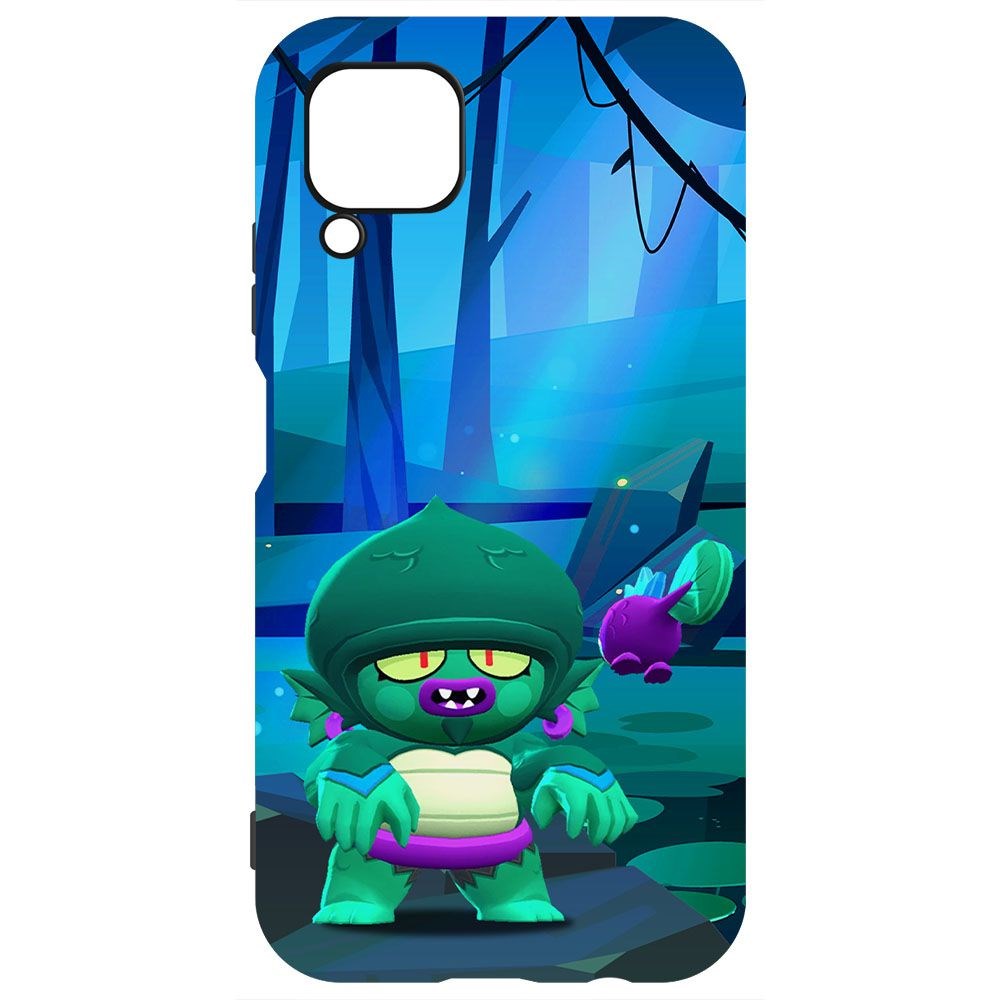 

Чехол-накладка Krutoff Софт Кейс Brawl Stars - Болотный Джин для Huawei P40 Lite черный