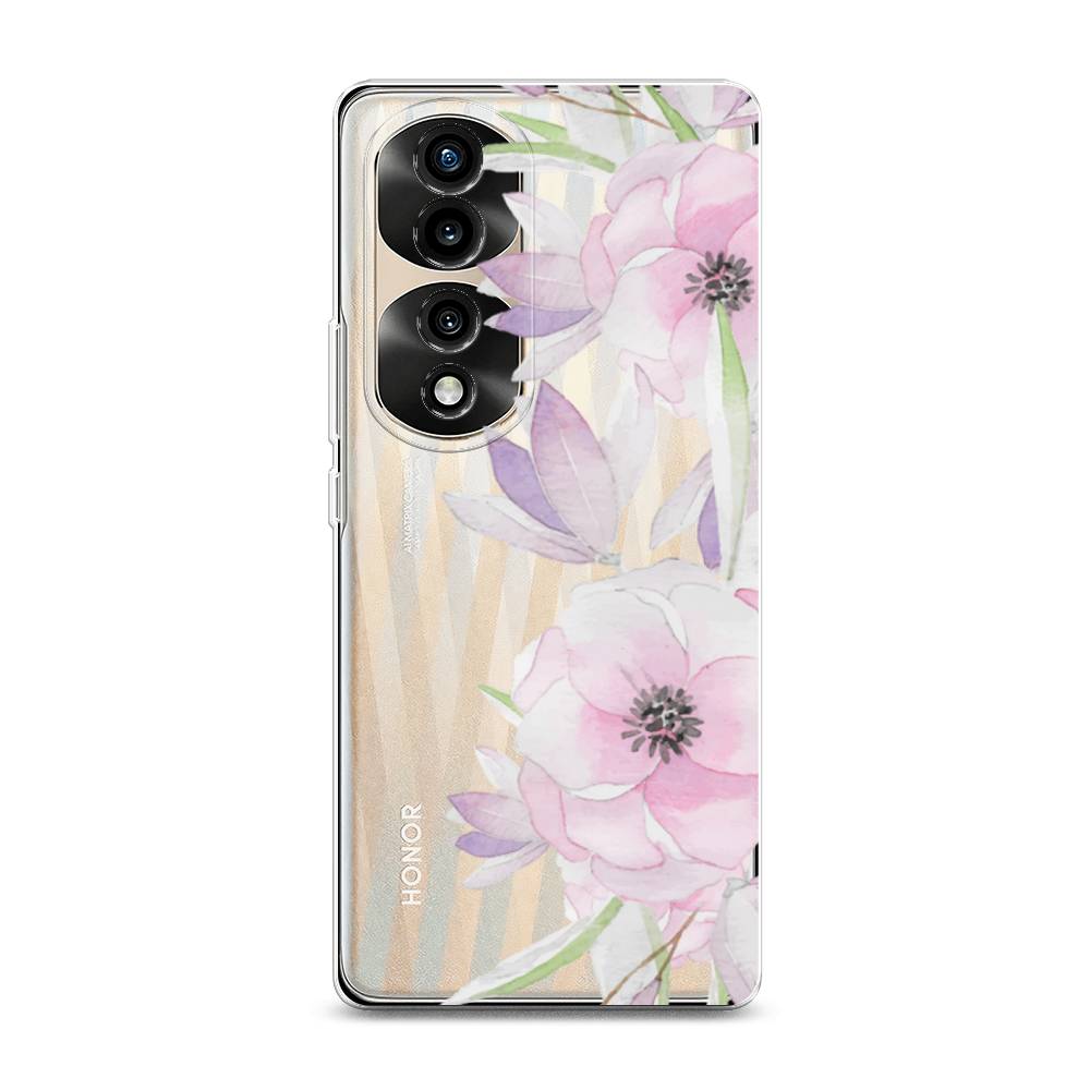 

Силиконовый чехол "Нежные анемоны" на Honor 70 Pro, 6108350-8