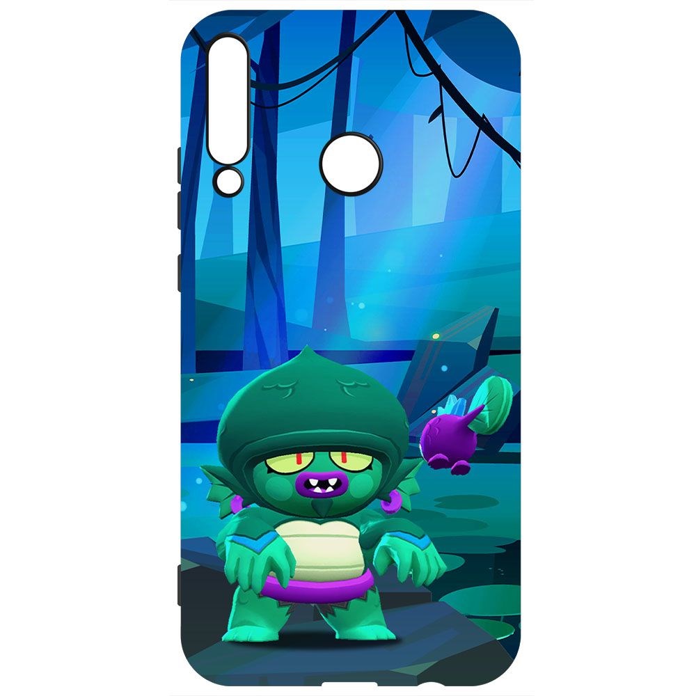 

Чехол-накладка Krutoff Софт Кейс Brawl Stars - Болотный Джин для Huawei Y7P черный