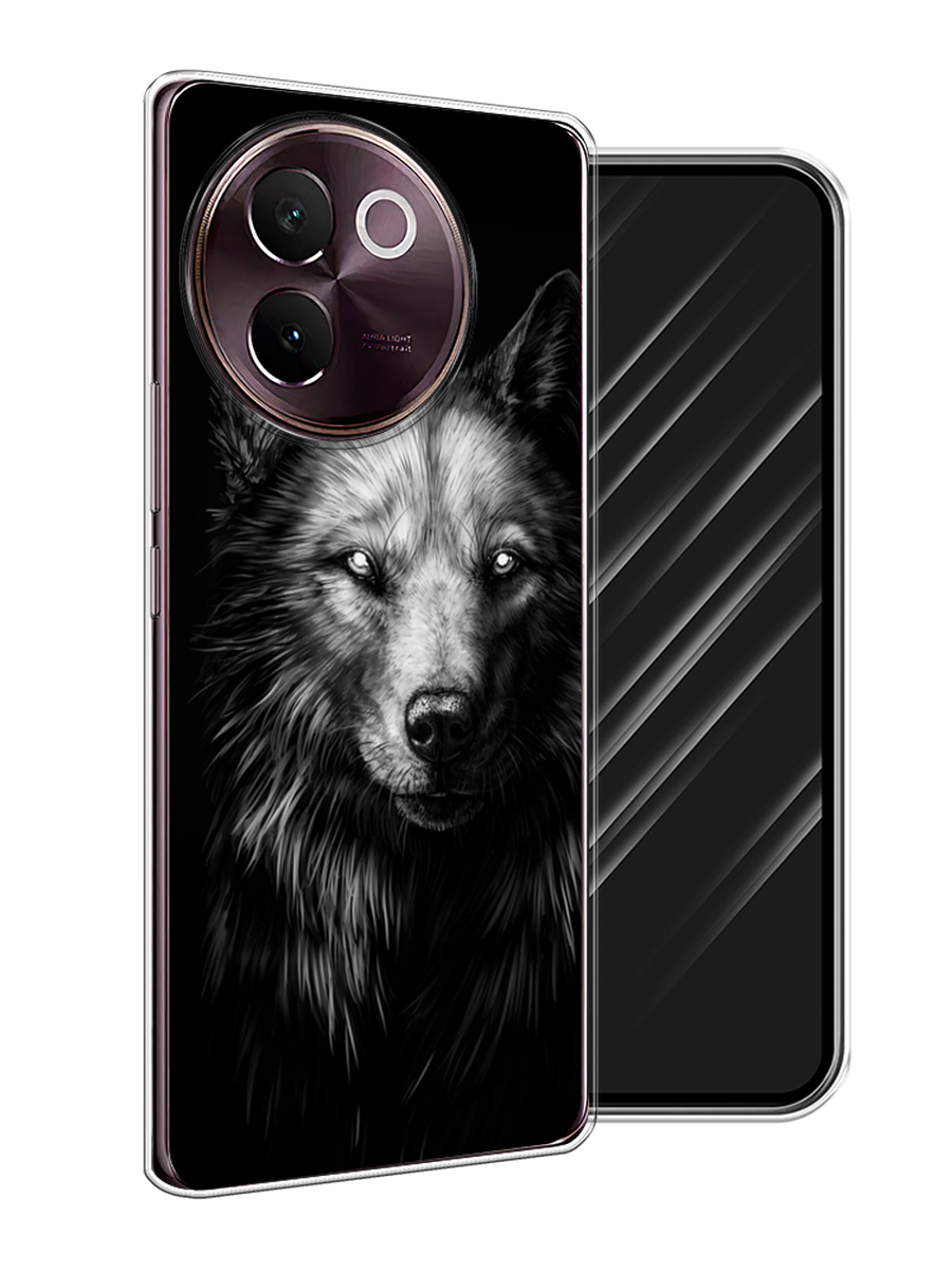 

Чехол Awog на Vivo V30e "Волк черно белый", Серый;бежевый;белый, 2610550-1