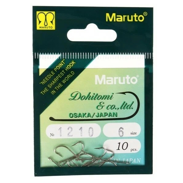 Крючки Maruto 1210 Ni № 6, 10 шт.