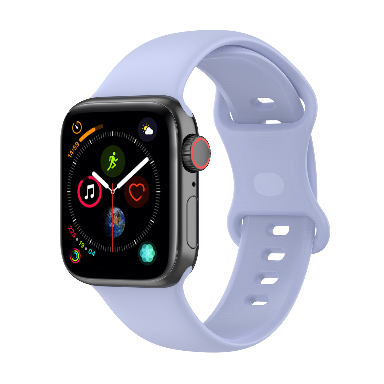 

Силиконовый ремешок для Apple Watch 1-9 / SE / ULTRA (42/44/45/49 мм), фиолетовый, L, Watch 1-9 / SE / ULTRA (42/44/45/49 мм), размер L