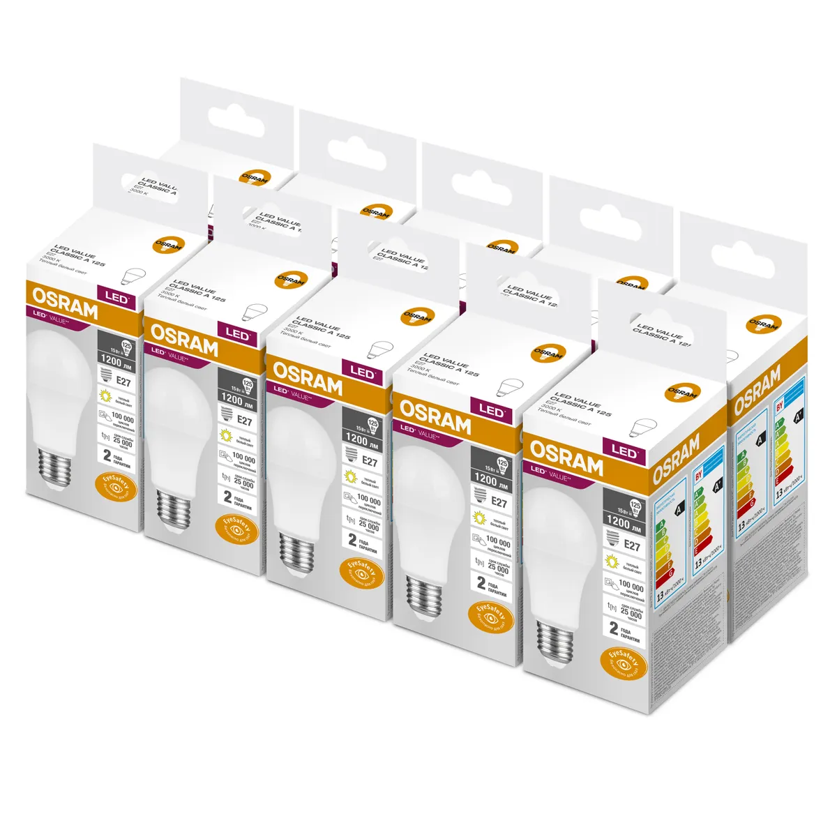 

Лампа LED LV CLA А60 15W E27 3000K 1200lm мат 118x60 (10шт/упак.) Osram