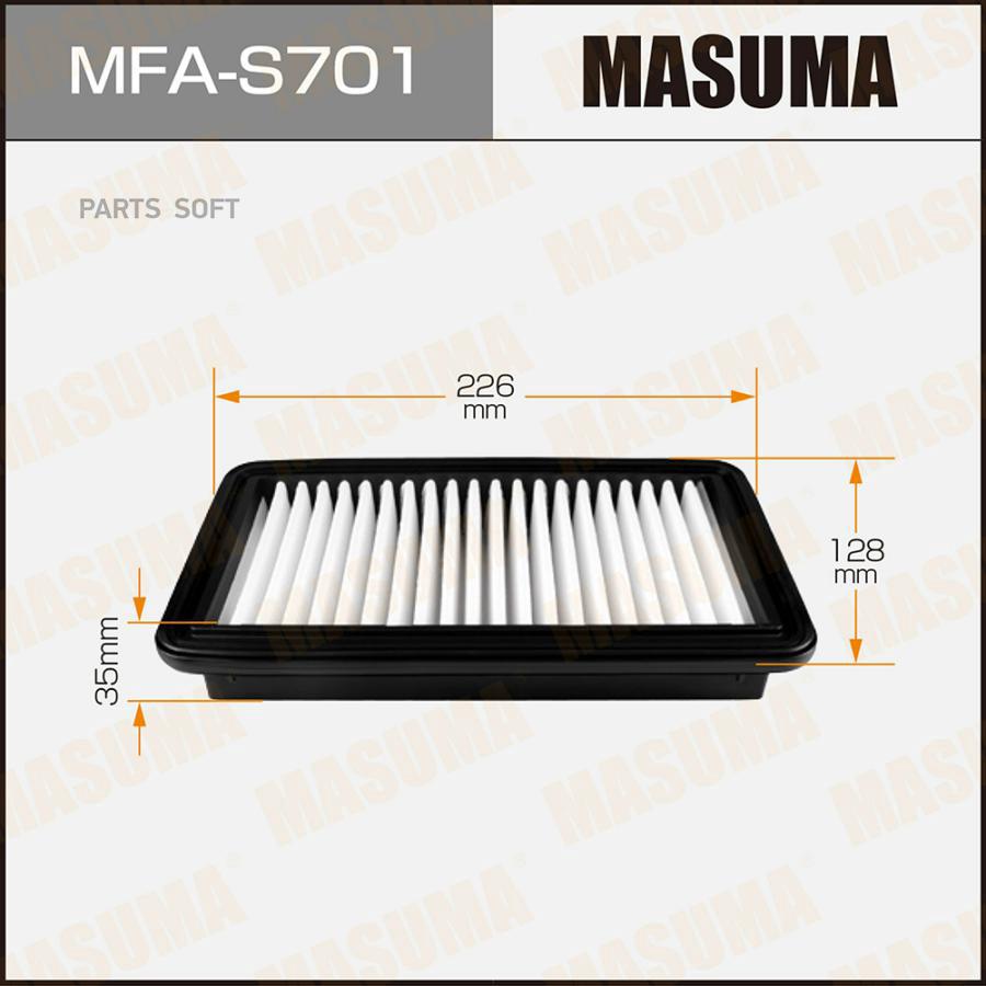 

Фильтр воздушный FIAT SEDICI (189) MASUMA MFA-S701
