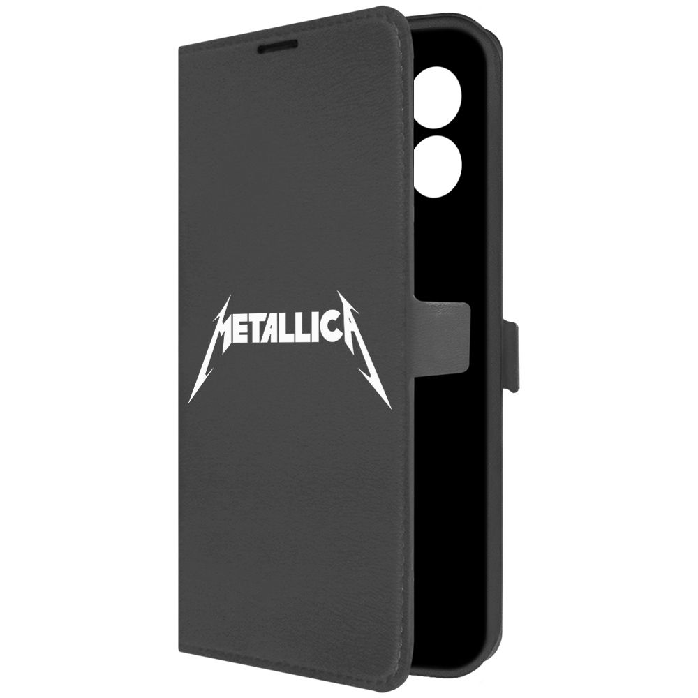 

Чехол-книжка Krutoff Eco Book для Honor X8a Metallica (Металлика) (черный)