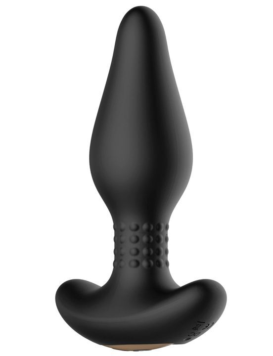 фото Черная анальная вибропробка carl с пультом 16,4 см черный winyi