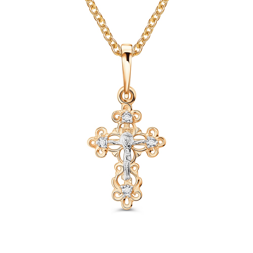 

Кулон из золота 585Gold 603006069, фианит, 603006069