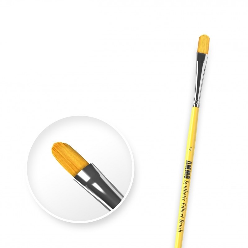 

AMIG8595 Ammo Mig Кисть синтетическая  SYNTETIC FILBERT BRUSH
