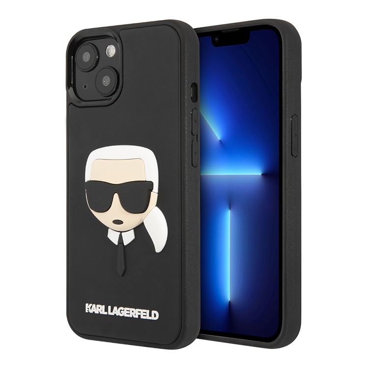 фото Чехол для смартфона lagerfeld 3d rubber case для iphone 13 mini (klhcp13skh3dbk) чёрный