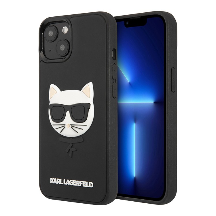 фото Чехол для смартфона lagerfeld 3d rubber case для iphone 13 mini (klhcp13sch3dbk) чёрный