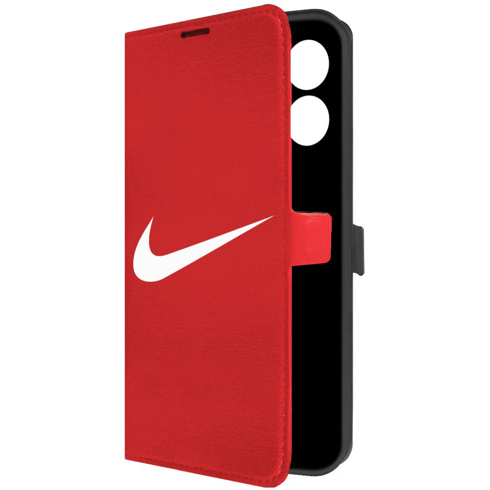 

Чехол-книжка Krutoff Eco Book для Honor X7a Plus Nike красный