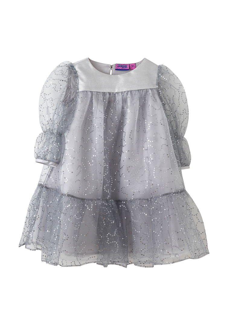 Платье детское Max&jessi D411.02 серебристый р.116