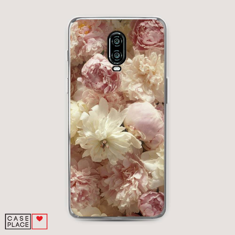 

Чехол Awog на Oneplus 6T / ВанПлас 6T "Пионы светлые", Бежевый;коричневый, 150650-8