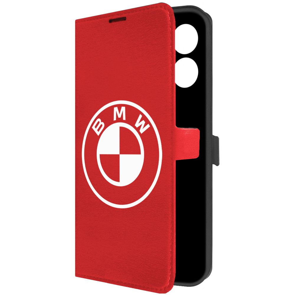

Чехол-книжка Krutoff Eco Book для Honor X7a Plus BMW красный