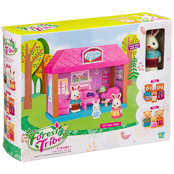 

Кукольный Дом гостиная Forest Ttibe с фигуркой зверюшки, BOX