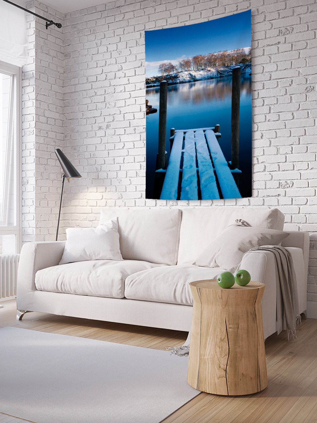 

Вертикальное фотопанно на стену JoyArty Зимнее озеро 100x150 см, Зимнее озеро