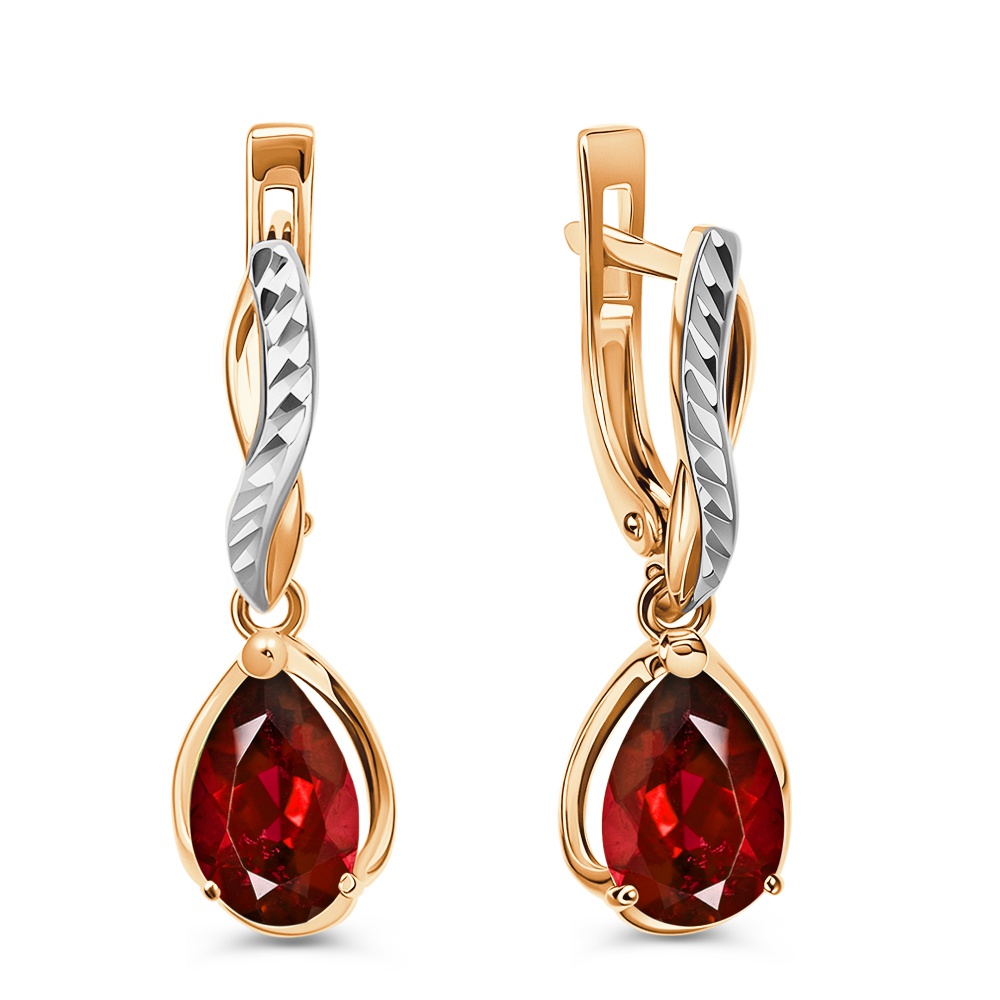 

Серьги из золота 585Gold 202011557, гранат, 202011557