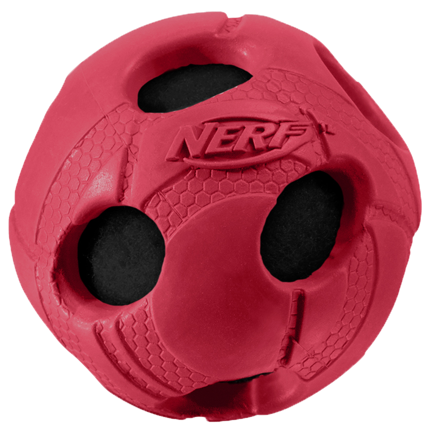 Апорт для собак NERF Мяч с отверстиями, цвет в ассортименте, длина 9 см