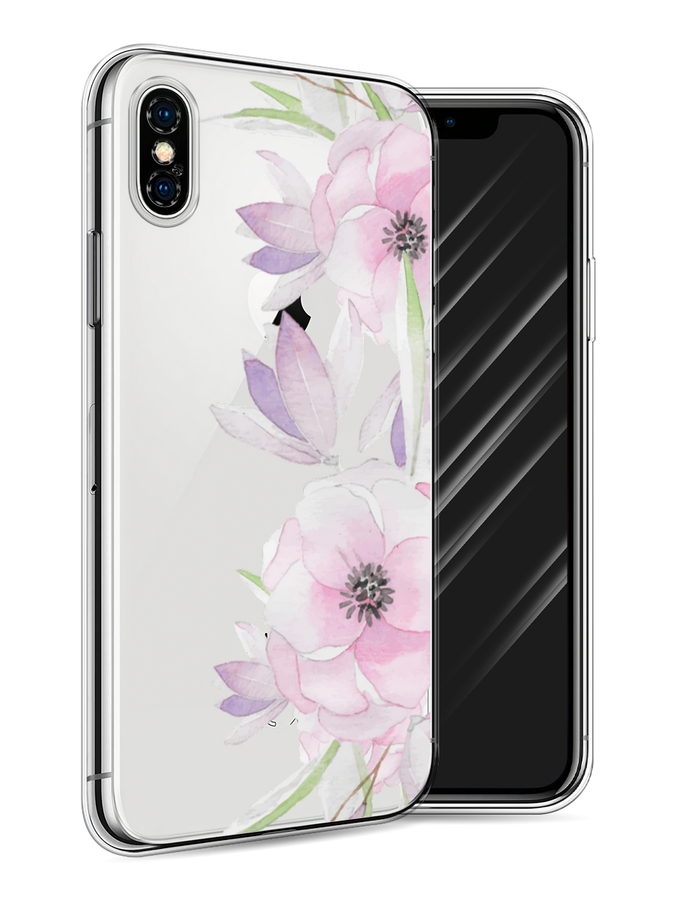 

Чехол Awog на Apple iPhone X (10) / Айфон X (10) "Нежные анемоны", Разноцветный, 11050-8