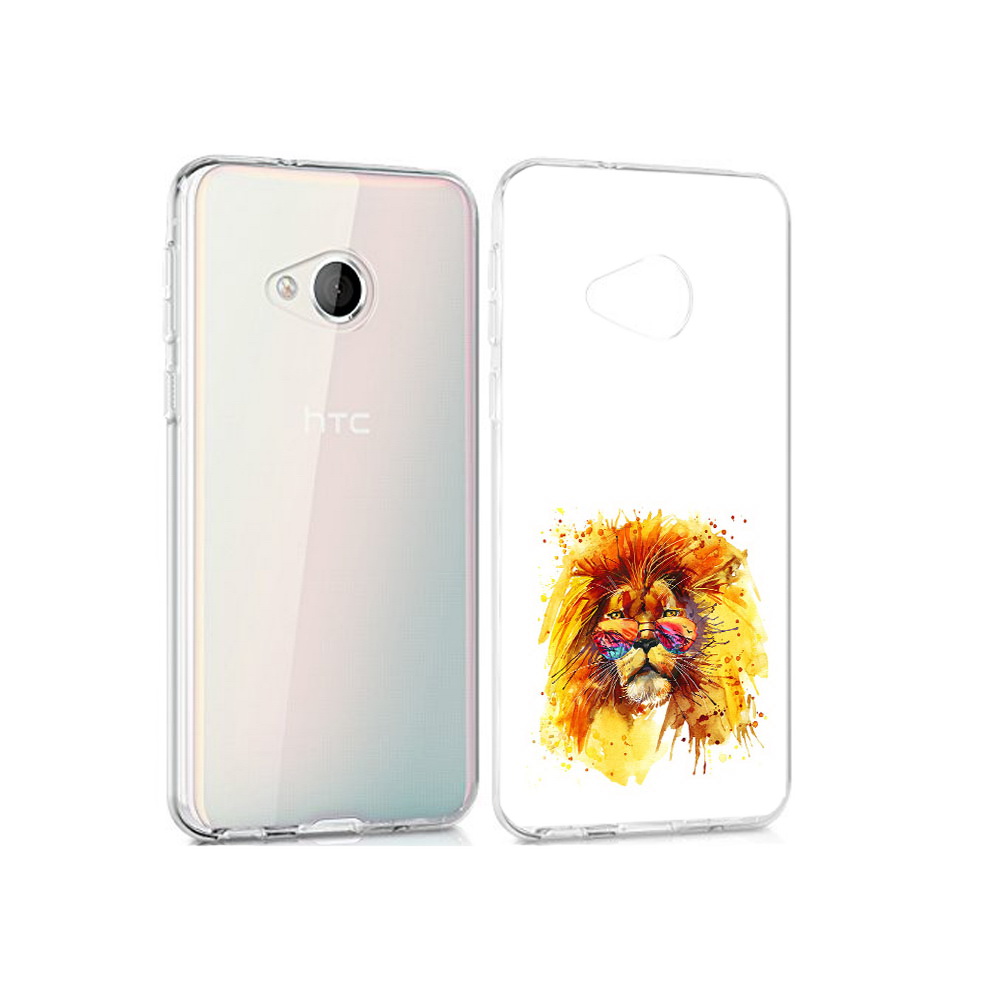 

Чехол MyPads Tocco для HTC U Play лев в очках, Прозрачный, Tocco